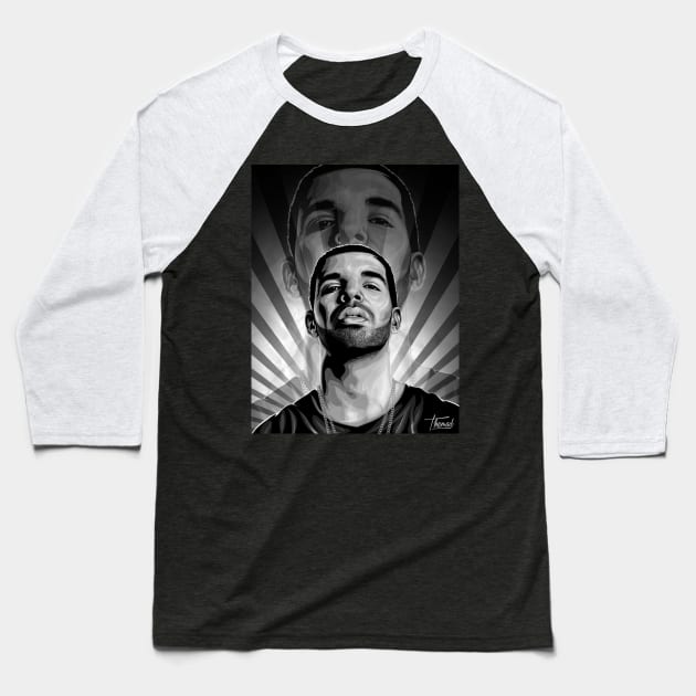 DRAKE - THE GOD Baseball T-Shirt by Jey13